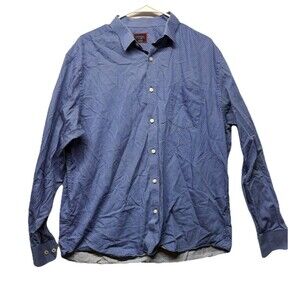 Untuckit Shirt Mens XL Blue Vitanza Pattern Button Up Long Sleeve Cotton Casual